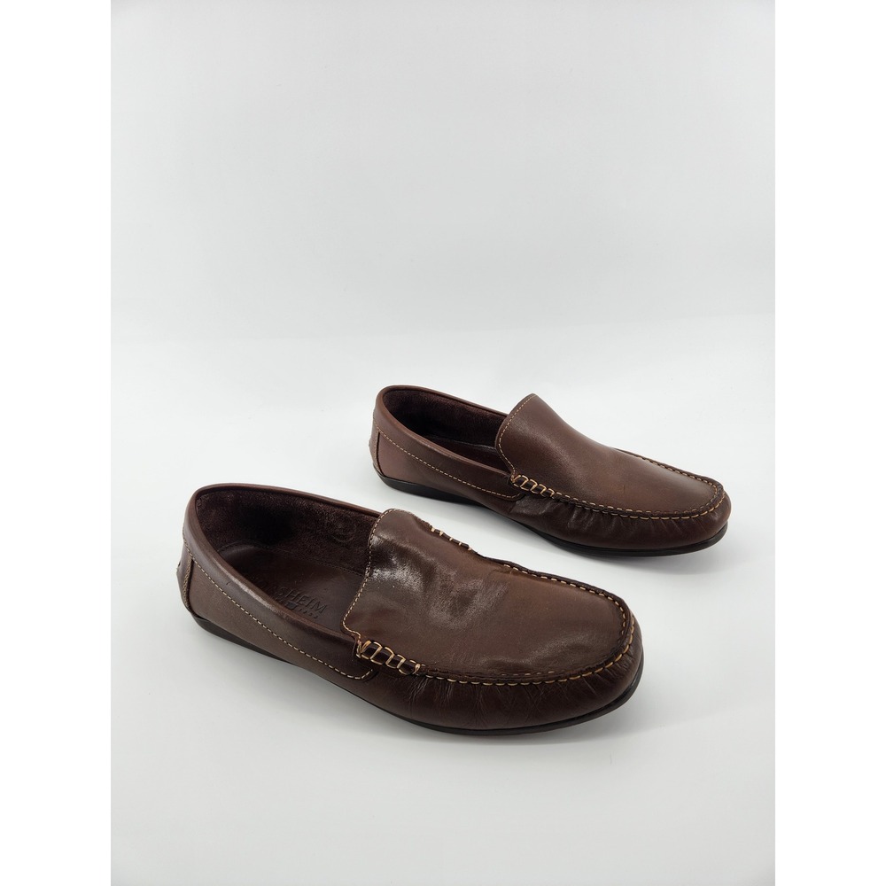 Florsheim Mens Brown Leather Slip‎ On Loafers Driving Shoes Comfort 11.5